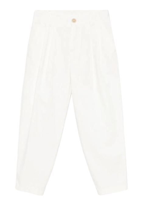 Pantalone bambino in cotone e lino Eleventy Milano | EW6Q10Z/MABIANCO